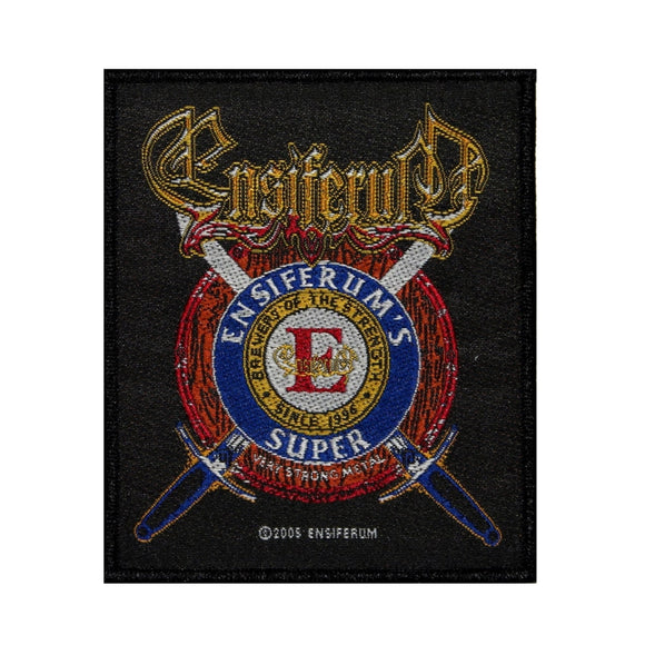 Ensiferum Super Crest Patch Logo Very Strong Metal Music Woven Sew On Applique