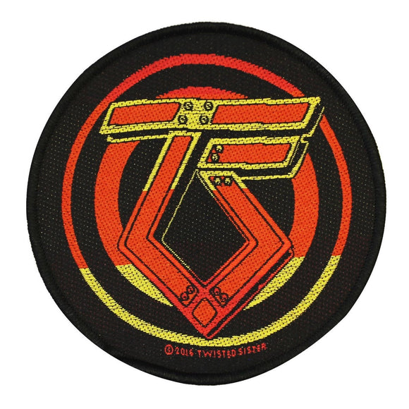 Twisted Sister Round Logo Patch Heavy Metal Band Music Woven Sew On Applique