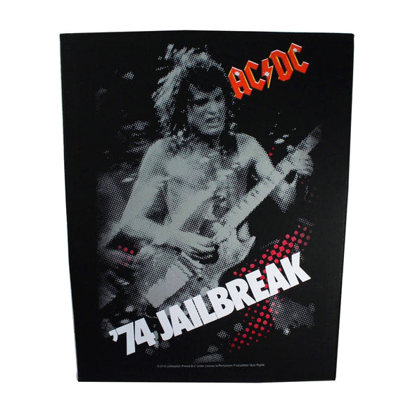 XLG AC/DC 74 Jailbreak Back Patch Angus Young Rock Band Jacket Sew On Applique