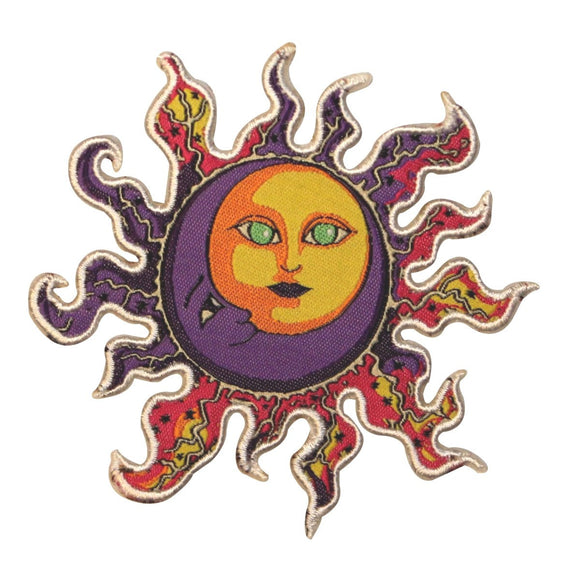 Dan Morris Cosmic Sun And Moon Patch Hippie Psychedelic Woven Iron On Applique