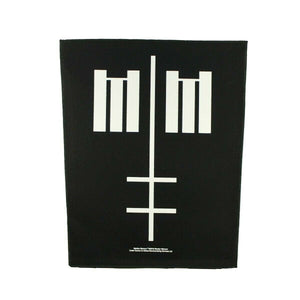 XLG Marilyn Manson Cross Logo Back Patch Shock Rock Metal Jacket Sew On Applique