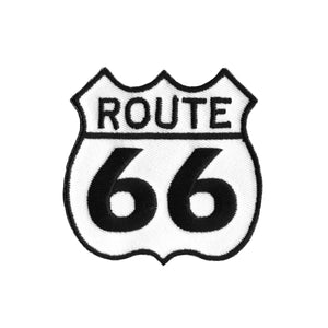 US Route 66 Patch USA Historic Highway Road Sign Embroidered Iron On Applique