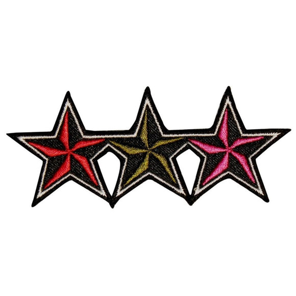 Nautical Stars Patch Sailor Tattoo Military Marine Embroidered Iron On Applique