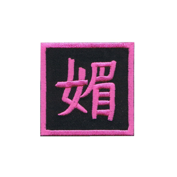 Chinese Symbol Sexy Patch Logogram Character Asian Embroidered Iron On Applique