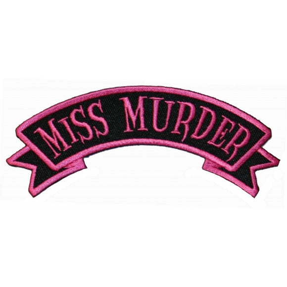 Miss Murder Name Tag Patch Horror Dead Kreepsville Embroidered Iron On Applique