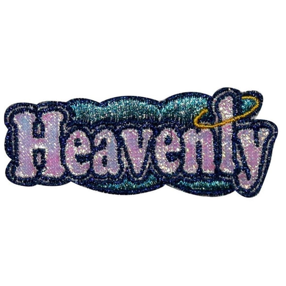 Heavenly Name Tag Patch Girl Badge Angel Symbol Embroidered Iron On Applique