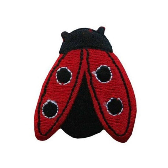 ID 1600B Red Lady Bug Patch Beatle Garden Insect Embroidered Iron On Applique