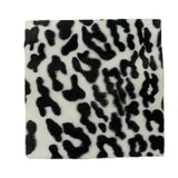 ID 5120 Fuzzy Snow Leopard Print Patch Square Craft Embroidered Iron On Applique