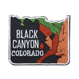 Black Canyon Colorado Patch Travel Gunnison Park Embroidered Iron On Applique
