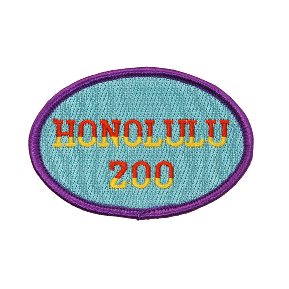 Honolulu Zoo Patch Hawaii Queen Park Travel Badge Embroidered Iron On Applique