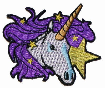 Purple Unicorn Pony Patch Legendary Fantasy Horse Embroidered Iron On Applique