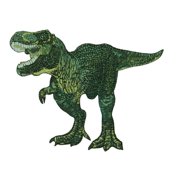 T Rex Roaring Patch Dinosaur Carnivore Predator Embroidered Iron On Applique