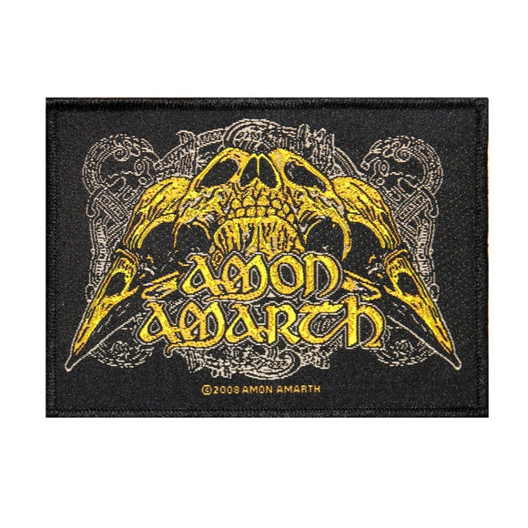 Amon Amarth Odin's Raven Skulls Patch Band Art Melodic Metal Sew On Applique