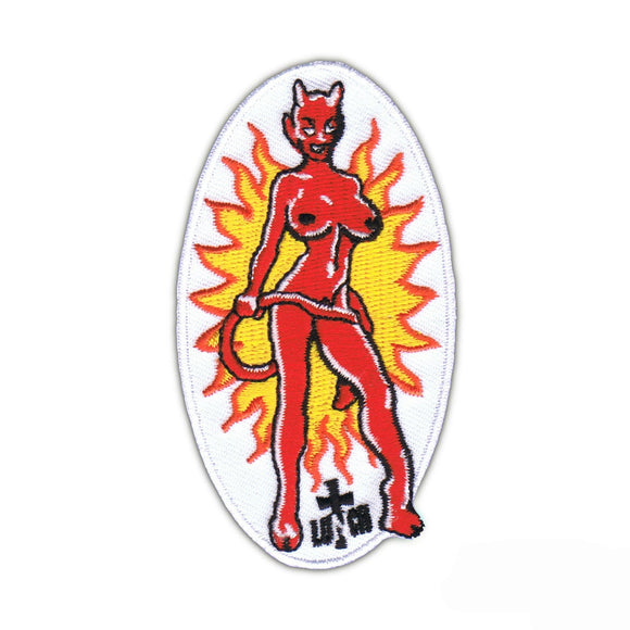 Artist Lunch Sexy Devil Girl Patch Woman Evil Satan Embroidered Iron On Applique