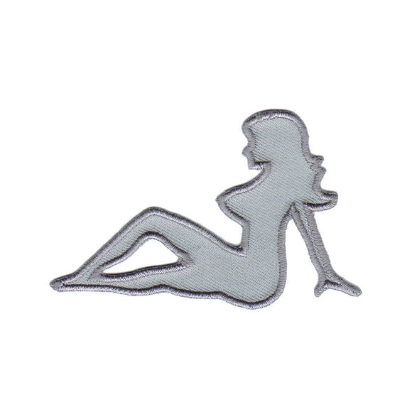 Left Trucker Mud Flap Girl Patch Silhouette Woman Embroidered Iron On Applique