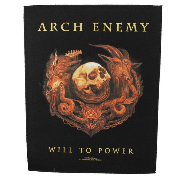 XLG Arch Enemy Will To Power Back Patch Album Art Death Metal Sew On Applique