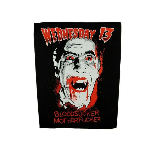 XLG Wednesday 13 Bloodsucker Back Patch Hardcore Punk Jacket Sew On Applique