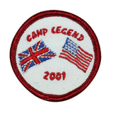 Scouts Camp Legend 2001 Badge Patch Scout Sash Icon Embroidered Iron On Applique