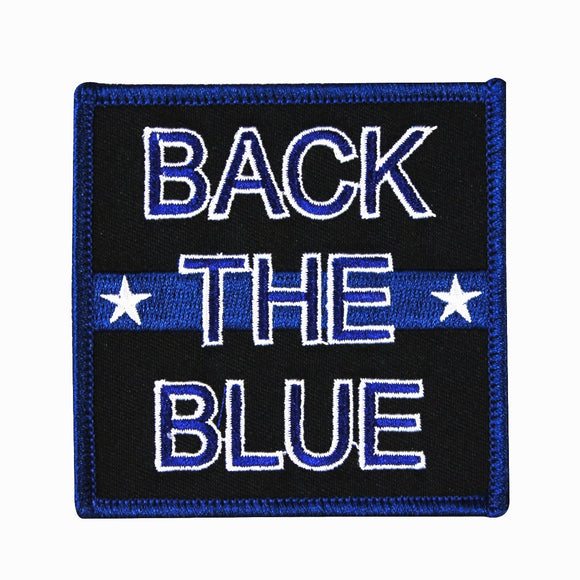 Support Back The Blue Patch Police Officers Law Enforcement Iron On Applique