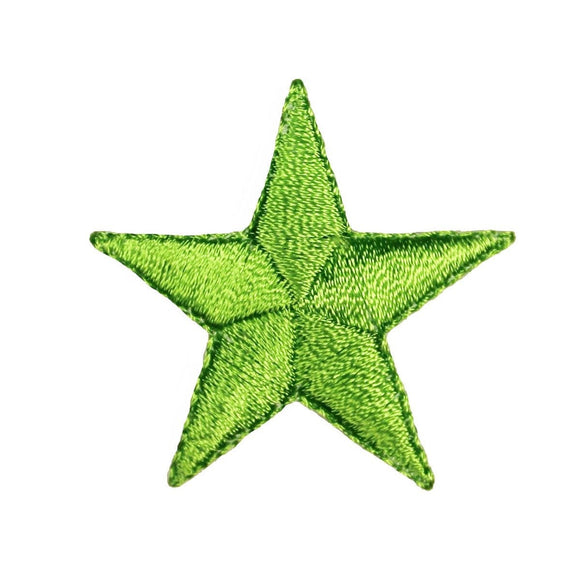 1 1/2 INCH Neon Green Star Patch Galaxy Astrology Embroidered Iron On Applique
