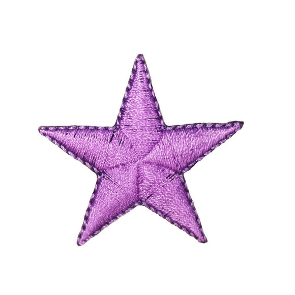 1 1/2 INCH Neon Purple Star Patch Galaxy Astrology Embroidered Iron On Applique