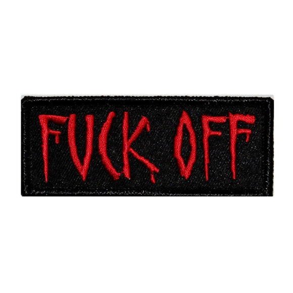 F*ck Off Name Tag Patch Shut Up Get Lost Novelty Embroidered Iron On Applique