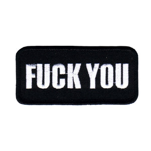 F*** You Name Tag Patch Uniform Novelty Gag Badge Embroidered Iron On Applique