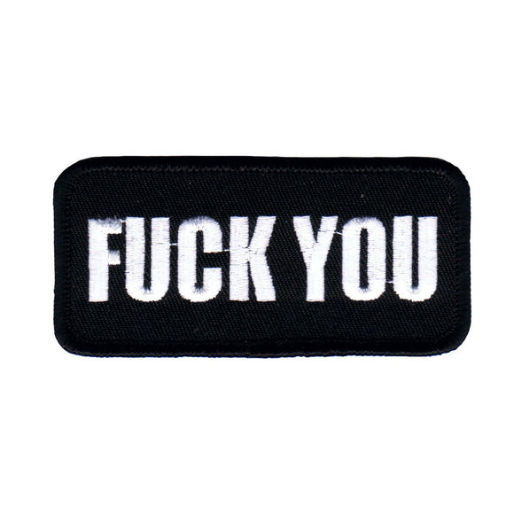 F*** You Name Tag Patch Uniform Novelty Gag Badge Embroidered Iron On Applique