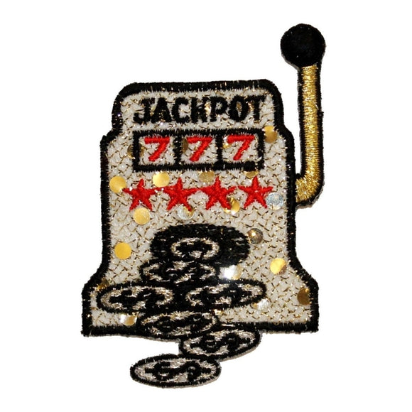 ID 0085 Slot Machine Patch Las Vegas Gambling Win Embroidered Iron On Applique