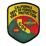 California Dept Of Forestry Patch Fire Protection Embroidered Iron On Applique