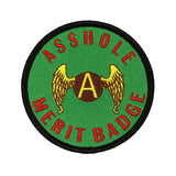 Asshole Merit Badge Patch Scout Military Morale Embroidered Iron On Applique