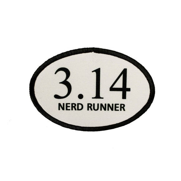3.14 Nerd Runner Patch Marathon Race Enthusiast Embroidered Iron On Applique