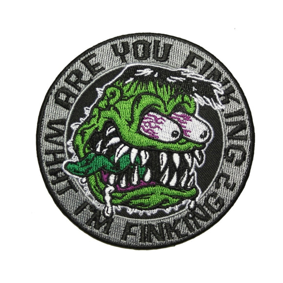 Are You Finking Patch Kreepsville 666 Monster Fink Embroidered Iron On Applique
