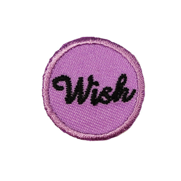 1 INCH Wish Patch Hope Ambition Phrase Badge Embroidered Iron On Applique
