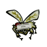 Angry Buzzing Fly Patch Bug Insect Locust Wings Embroidered Iron On Applique