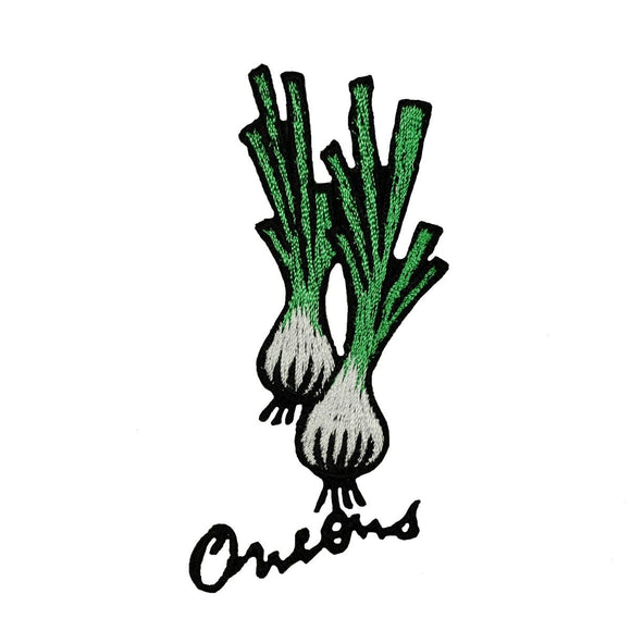 ID 1292E Wild Onions Patch Vegetable Garden Cooking Embroidered Iron On Applique