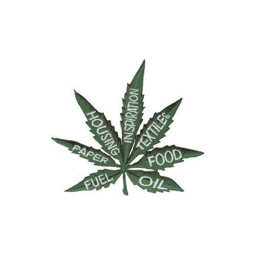 Benefits of Cannabis Patch Uses Pot Leaf Weed Embroidered Iron On Applique
