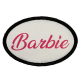 Set Of 2 Barbie and Ken Name Tags Embroidered Iron On Uniform Applique Patch