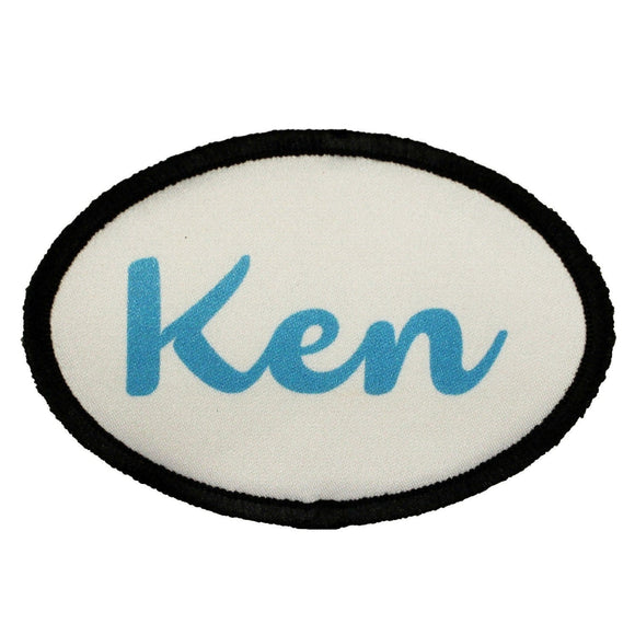 Ken Name Tag Patch Barbie Badge Costume Sign Dye Sublimation Iron On Applique