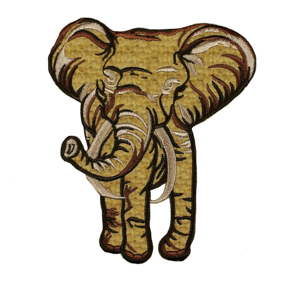 ID 0697 Elephant Wild Animal Safari Embroidered Iron On Applique Patch