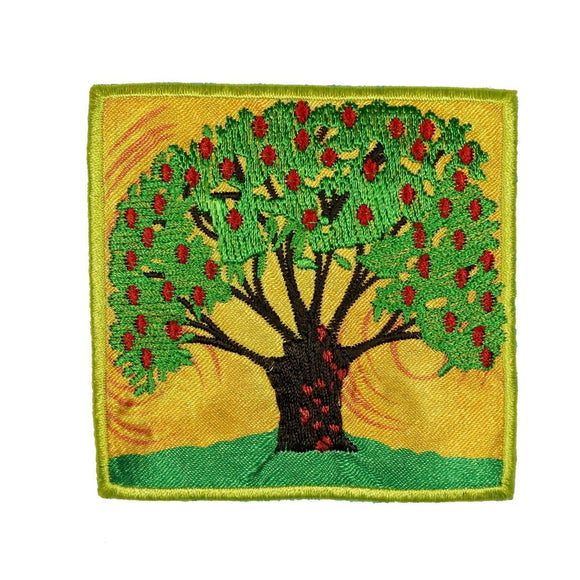 ID 1376Z Summer Tree Flowering Patch Growing Badge Embroidered Iron On Applique