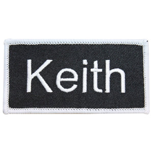 Keith Name Tag Patch Uniform ID Work Shirt Badge Embroidered Iron On Applique
