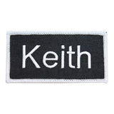 Keith Name Tag Patch Uniform ID Work Shirt Badge Embroidered Iron On Applique