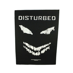 XLG Disturbed Face Back Patch Guy Mascot Heavy Metal Rock Band Sew on Applique