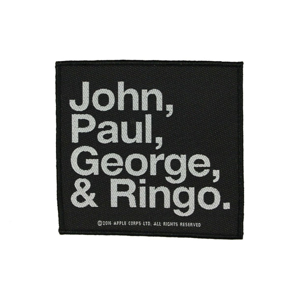 The Beatles John, Paul, George, Ringo Patch Rock Band Woven Sew On Applique