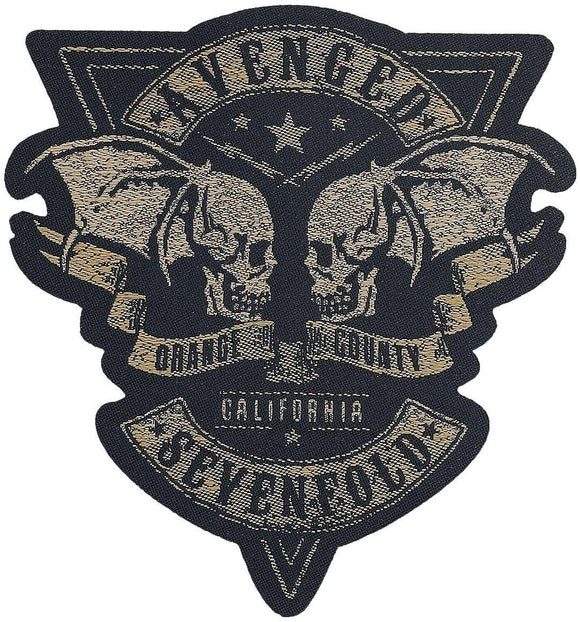 Avenged Sevenfold Die Cut Patch Orange County California Woven Sew On Applique