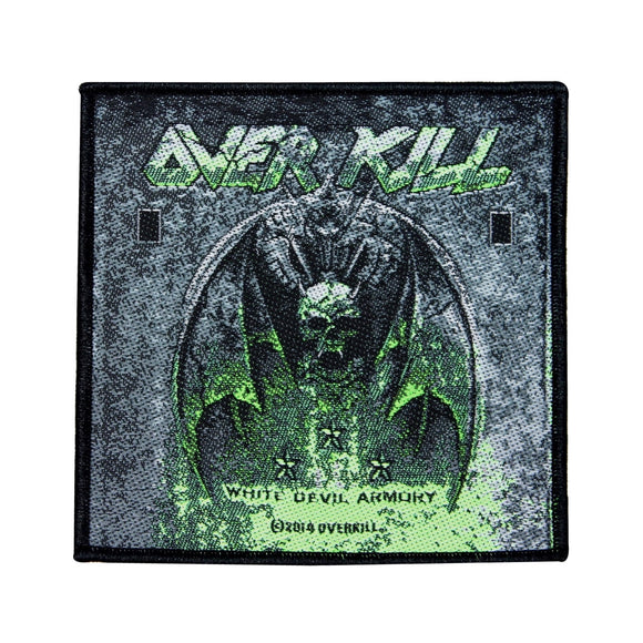Overkill White Devil Armory Patch Album Art Thrash Metal Woven Sew On Applique