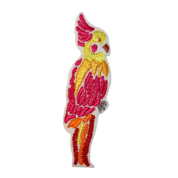 ID 0536A Cockatoo Patch Parrot Tropical Birds Embroidered Iron On Applique