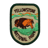 Yellowstone National Park Badge Patch Travel Bison Embroidered Iron On Applique