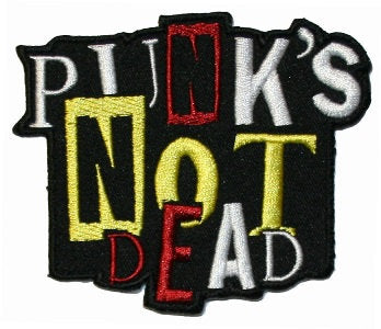 Punks Not Dead Iron On Music Applique Patch